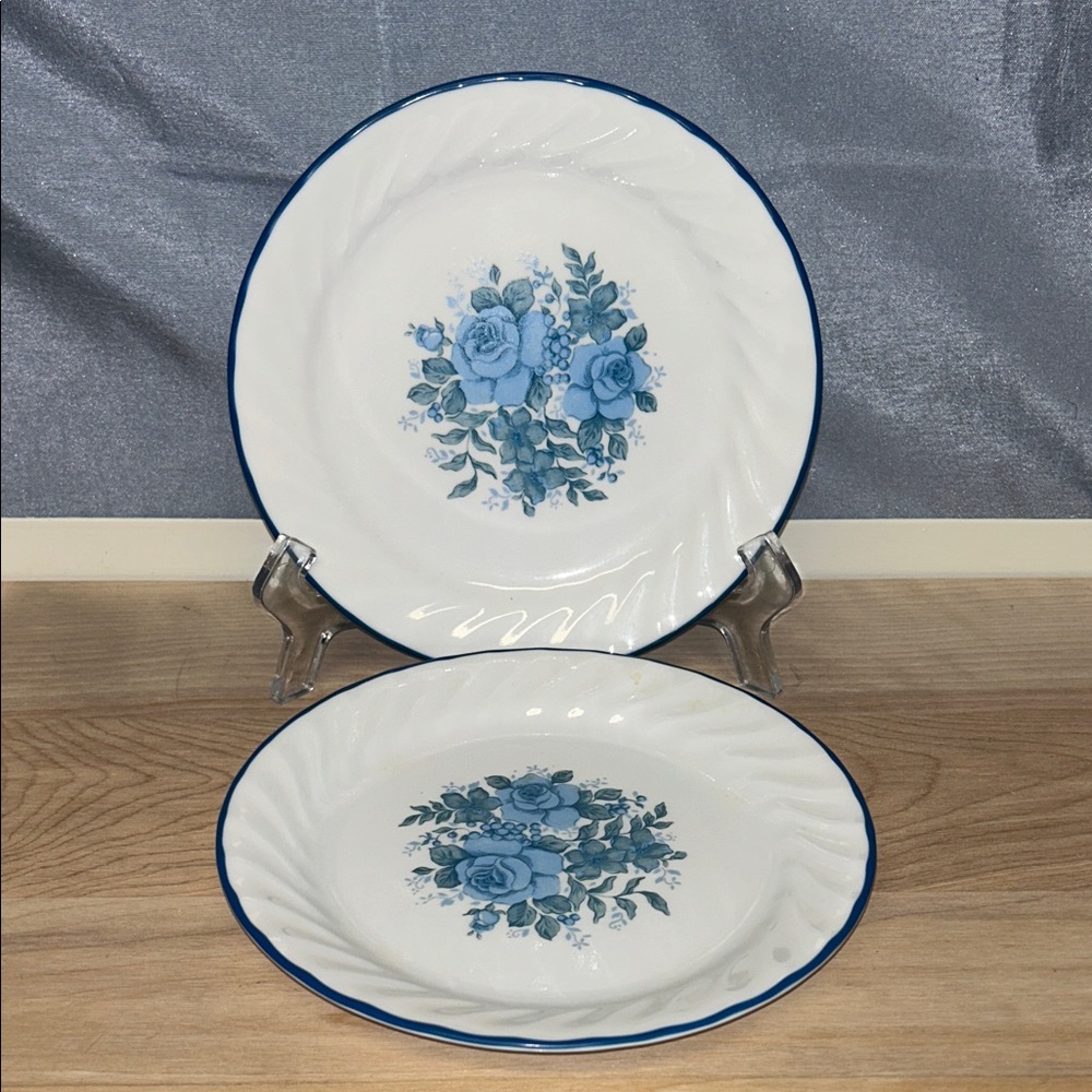Corelle by Corning - BLUE VELVET - Set of 2 - 7 1/4" SALAD PLATES